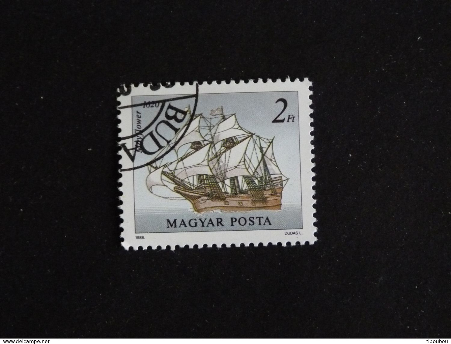 HONGRIE HUNGARY MAGYAR YT 3167 OBLITERE - VOILIERS CELEBRES / MAYFLOWER - Oblitérés