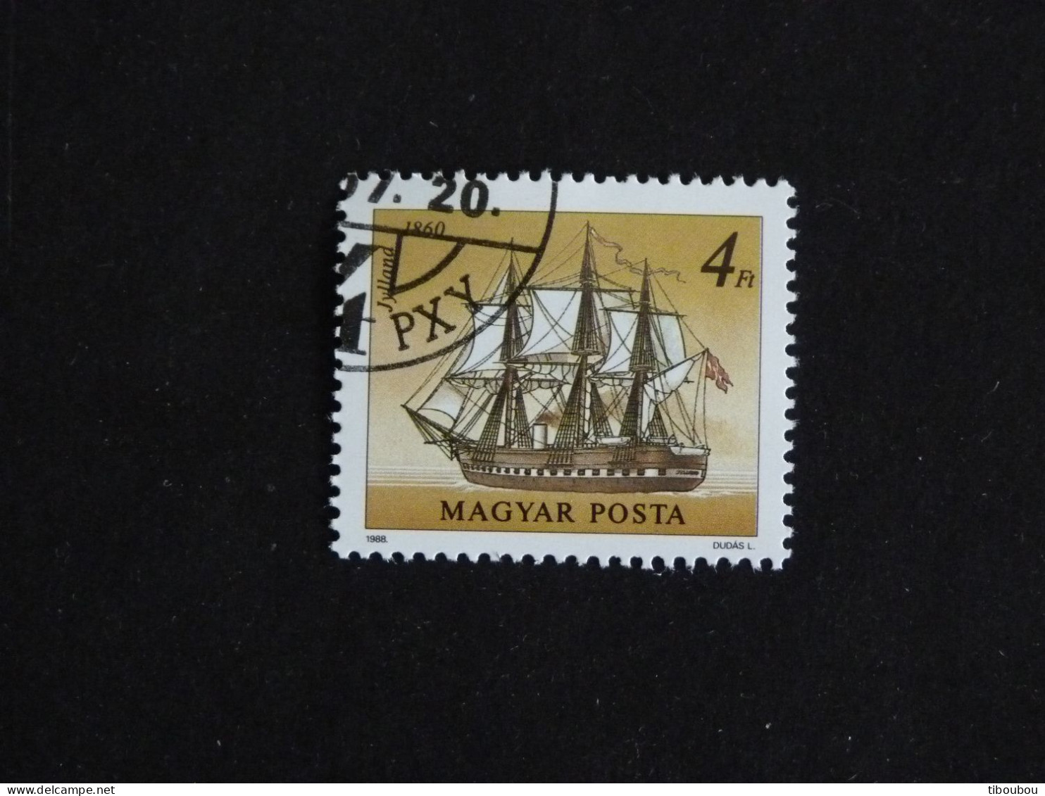 HONGRIE HUNGARY MAGYAR YT 3169 OBLITERE - VOILIERS CELEBRES / JYLLAND - Used Stamps