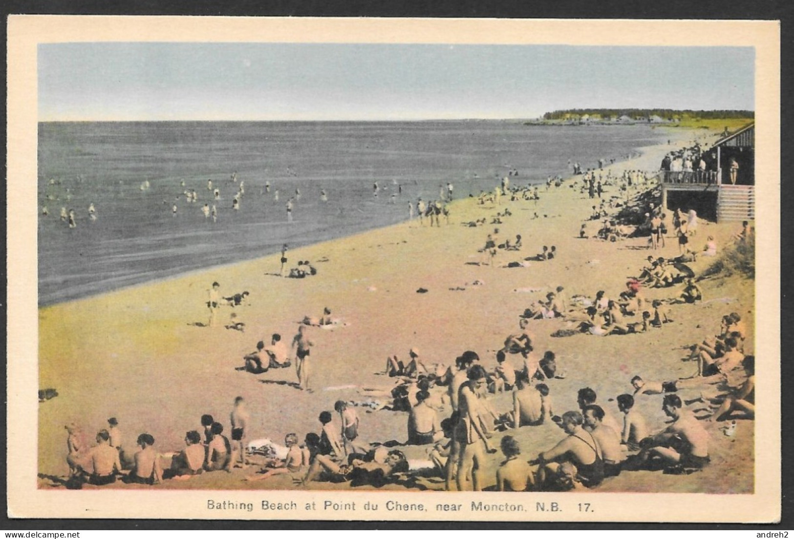 Moncton  Nouveau-Brunswick - C.P.A. Bathing Beach At Point Du Chene Near Moncton N.B. No: 17 Par Peco - Andere & Zonder Classificatie