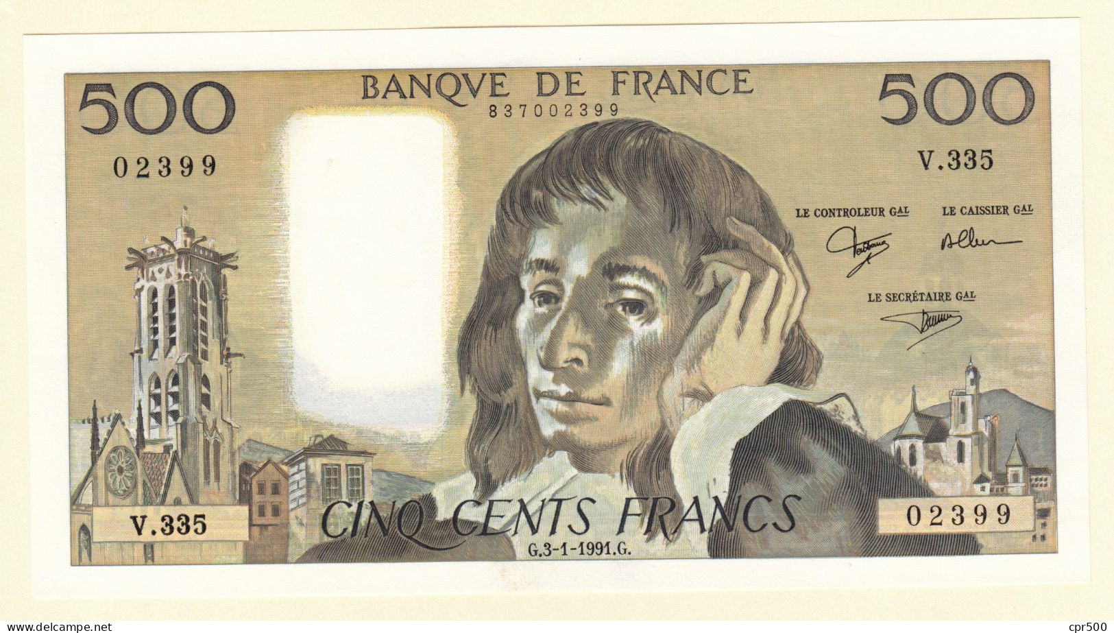 500 Francs PASCAL FRANCE Type 1968 F.71.46 Pr.NEUF - 500 F 1968-1993 ''Pascal''