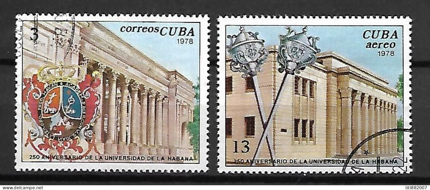 C U B A      -     1978.     Université De La Havane  /  épées   -    Oblitérés - Usados