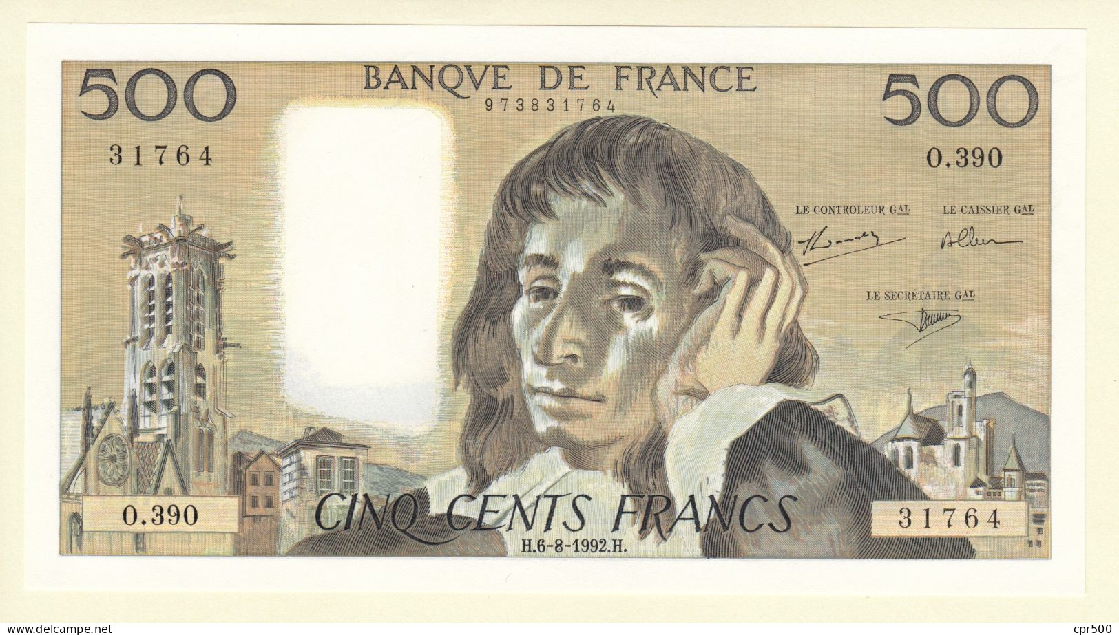 500 Francs PASCAL FRANCE Type 1968 F.71.50 Pr.NEUF - 500 F 1968-1993 ''Pascal''