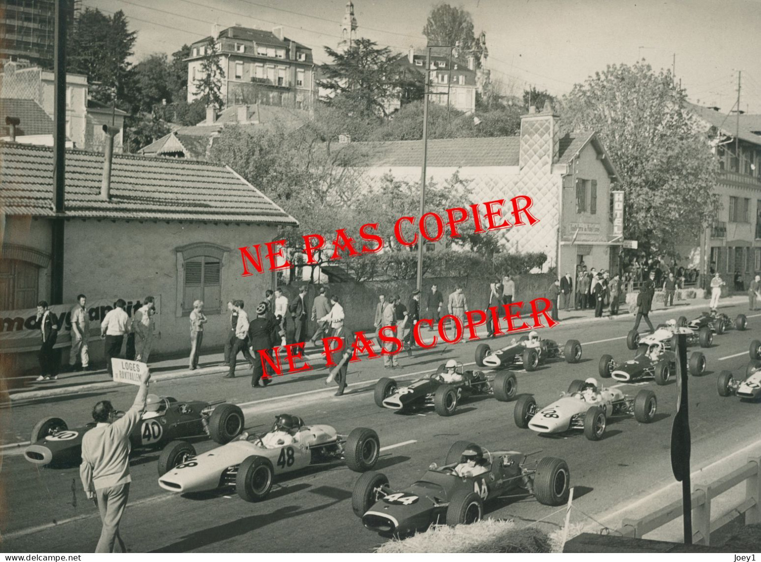 Photo Originale Départ Grand Prix De Pau Années 60 - Cars