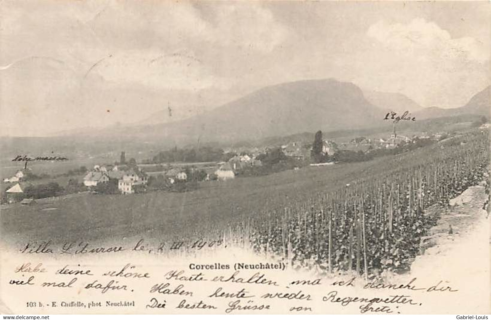 Corcelles Neuchâtel 1903 - Corcelles