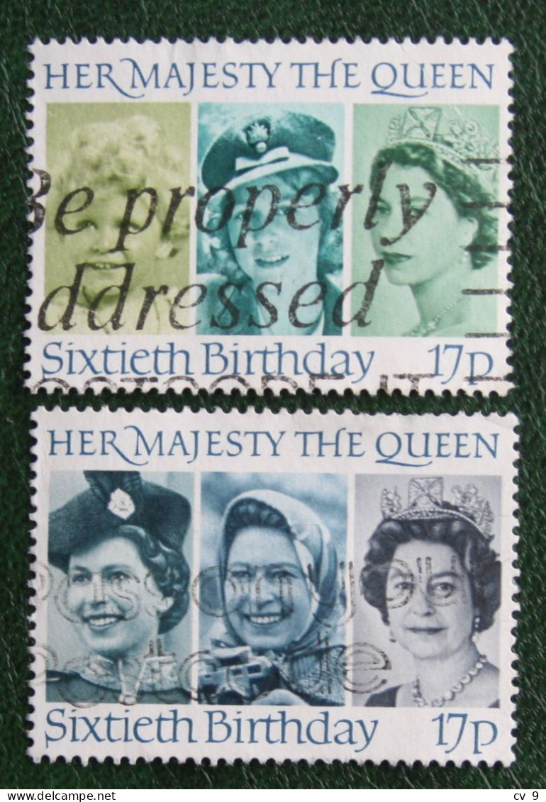 60th Birthday Queen Elizabeth II (Mi 1064-1065) 1986 Used Gebruikt Oblitere ENGLAND GRANDE-BRETAGNE GB GREAT BRITAIN - Used Stamps