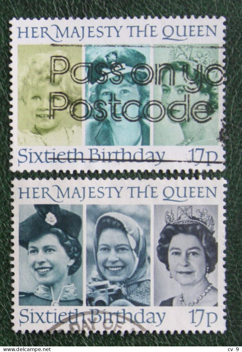 60th Birthday Queen Elizabeth II (Mi 1064-1065) 1986 Used Gebruikt Oblitere ENGLAND GRANDE-BRETAGNE GB GREAT BRITAIN - Used Stamps