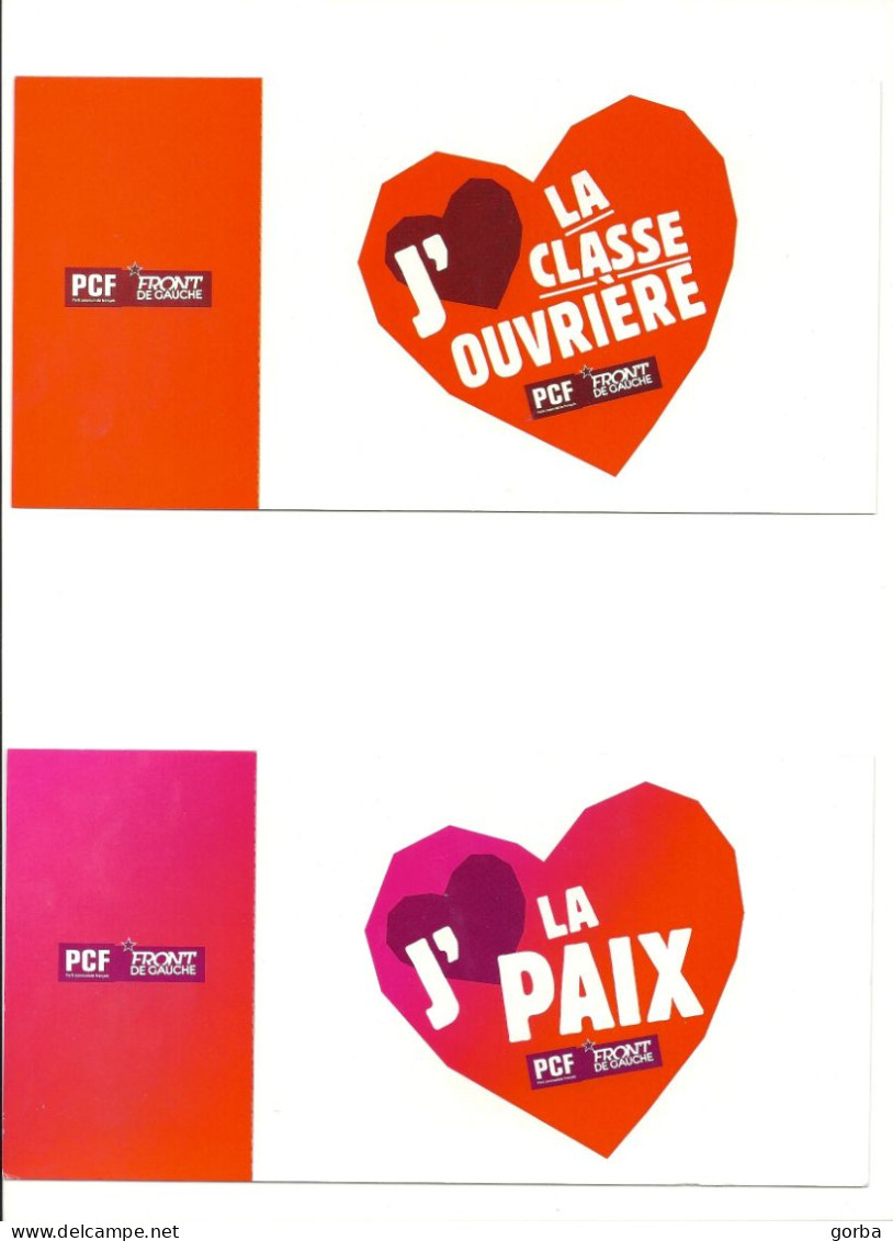 * Lot De 6 CPM  - Pétition PCF, Front De Gauche - Pour Une Autre Politique ... - Parteien & Wahlen