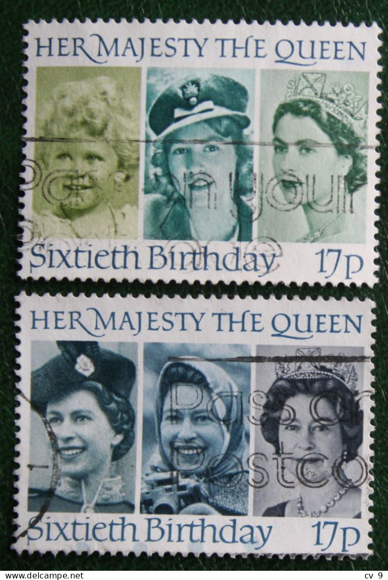 60th Birthday Queen Elizabeth II (Mi 1064-1065) 1986 Used Gebruikt Oblitere ENGLAND GRANDE-BRETAGNE GB GREAT BRITAIN - Used Stamps