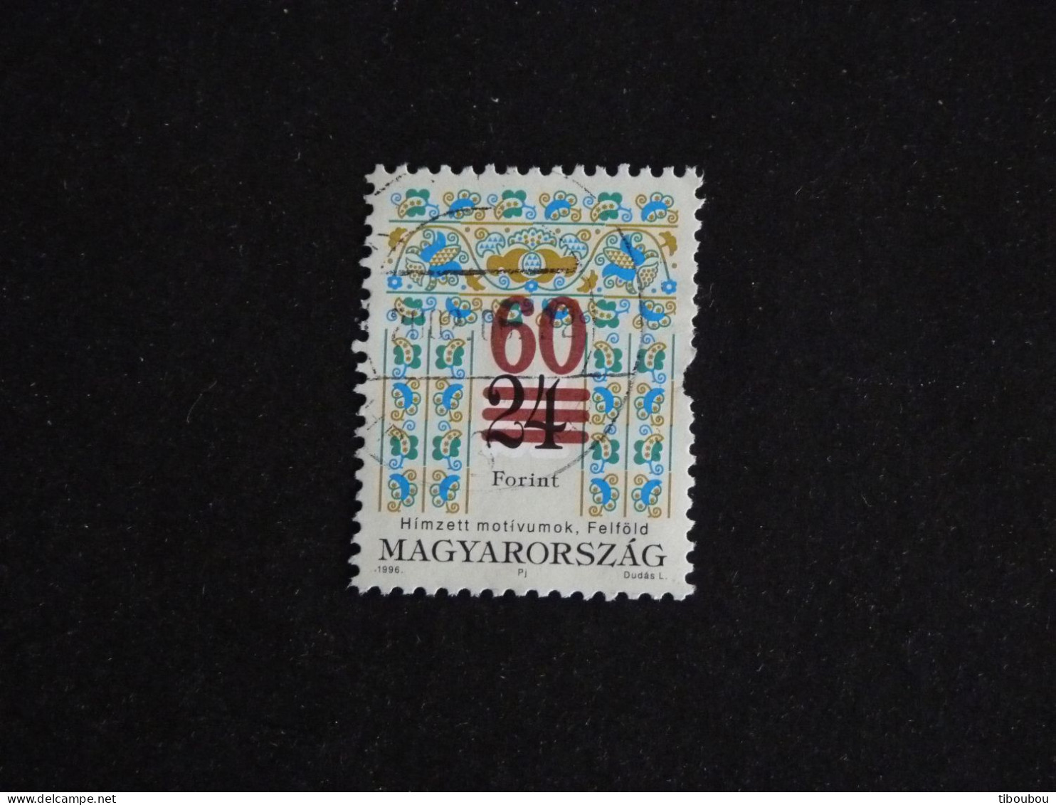 HONGRIE HUNGARY MAGYAR YT 3602 OBLITERE - MOTIFS DECORATIFS FOLKLORIQUES SURCHARGE - Used Stamps