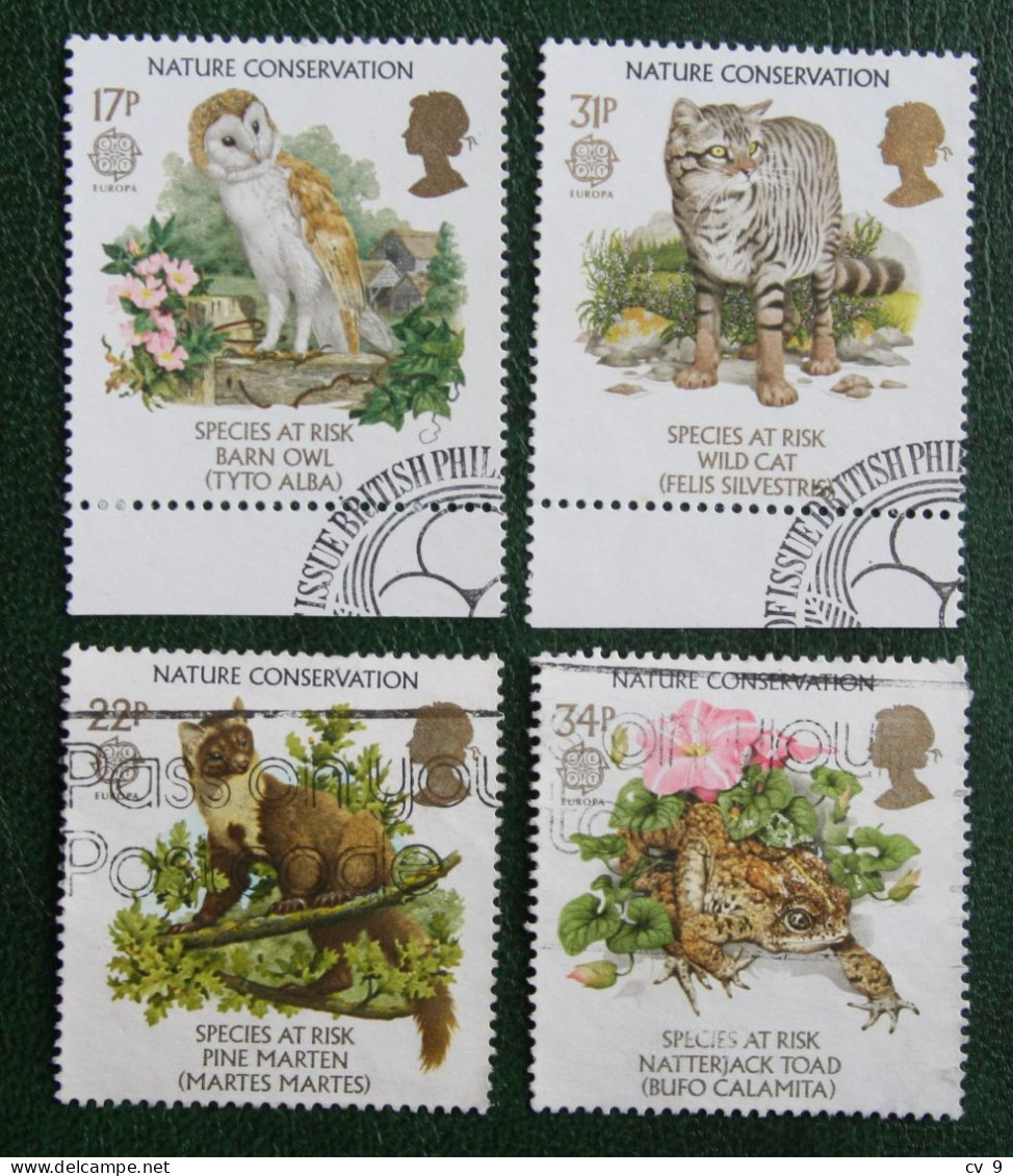 EUROPA CEPT Bird Owl Cat Marten Frog (Mi 1068-1071) 1986 Used Gebruikt Oblitere ENGLAND GRANDE-BRETAGNE GB GREAT BRITAIN - Used Stamps