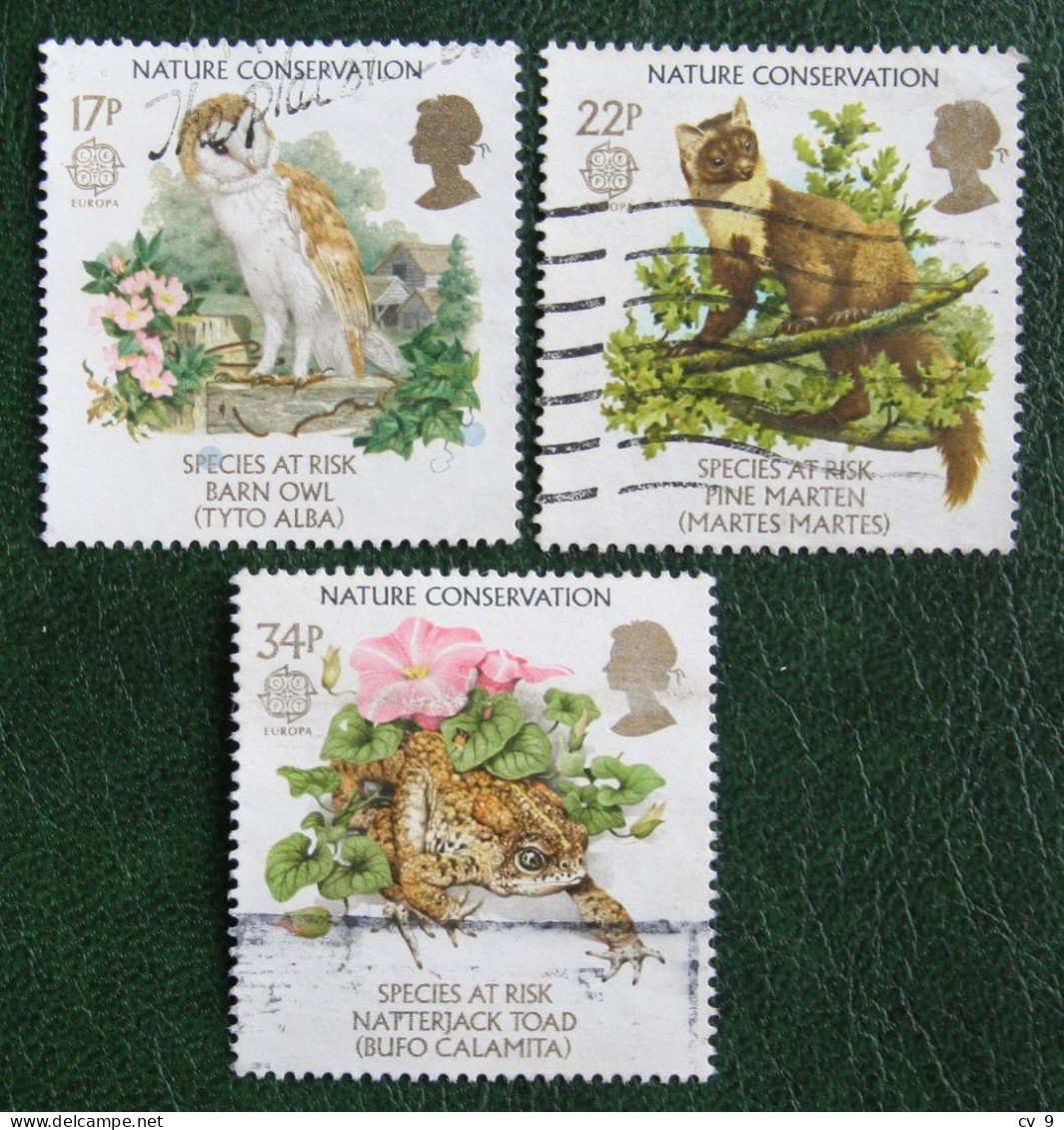 EUROPA CEPT Bird Owl Cat Marten (Mi 1068-1069 1071) 1986 Used Gebruikt Oblitere ENGLAND GRANDE-BRETAGNE GB GREAT BRITAIN - Used Stamps