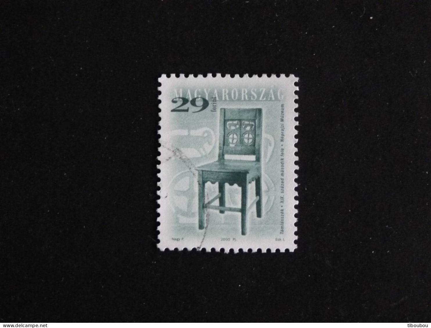 HONGRIE HUNGARY MAGYAR YT 3736 OBLITERE - CHAISE DU 19e SIECLE - Used Stamps