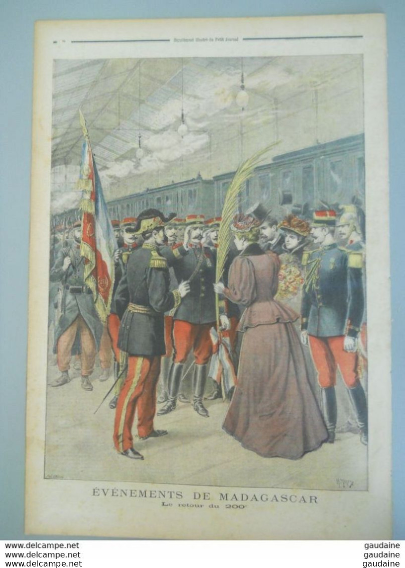 Le Petit Journal N°268 – 5 Janvier 1896 - Le Tsarewitch à La Turbie - Evénements De Madagascar Le Retour Du 200e - Le Petit Journal