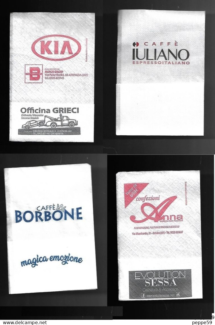 Tovagliolini Da Caffè - Lotto 4 Pezzi N. 01 - Company Logo Napkins