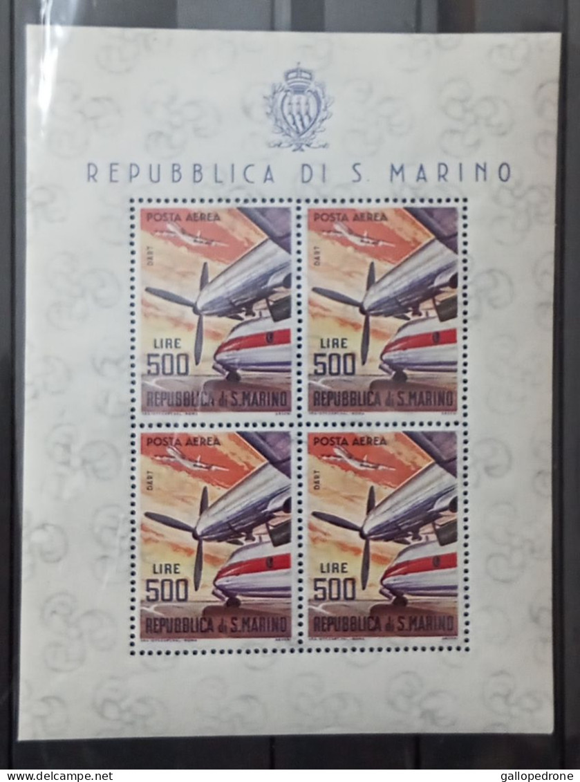 1965 San Marino, Foglietto AEREI MODERNI-DART - Nuovo - MNH ** - Unused Stamps