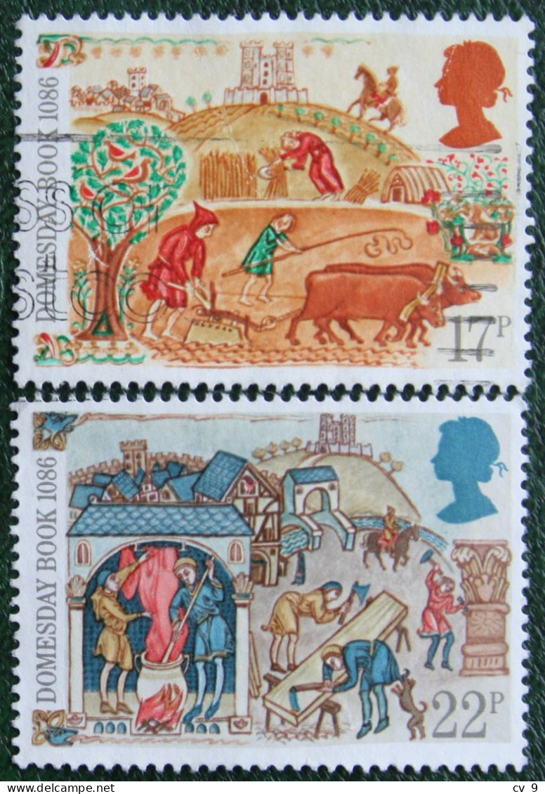 Domesday Book (Mi 1072-1073) 1986 Used Gebruikt Oblitere ENGLAND GRANDE-BRETAGNE GB GREAT BRITAIN - Used Stamps
