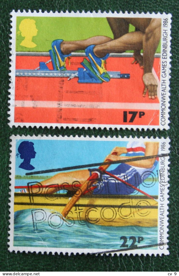Commonwealth Games Sport (Mi 1076-1077) 1986 Used Gebruikt Oblitere ENGLAND GRANDE-BRETAGNE GB GREAT BRITAIN - Used Stamps