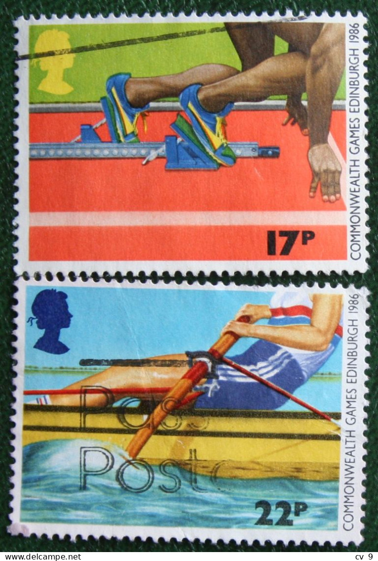 Commonwealth Games Sport (Mi 1076-1077) 1986 Used Gebruikt Oblitere ENGLAND GRANDE-BRETAGNE GB GREAT BRITAIN - Used Stamps