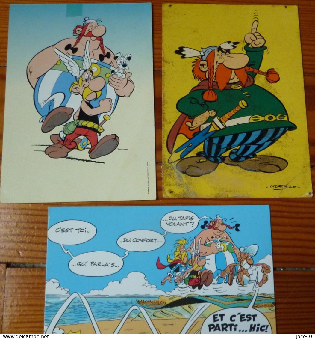 Lot De 3 CPM Astérix Obélix Abraracourcix - Comics