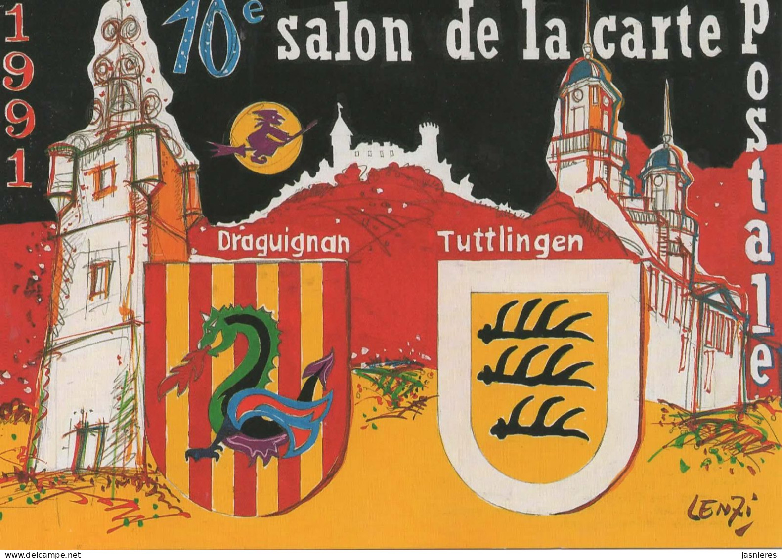 CPA Marc LENZI - 10e Salon De La C.P. De DRAGUIGNAN - 1991 - Tirage Limité à 1500 Ex. - Lenzi