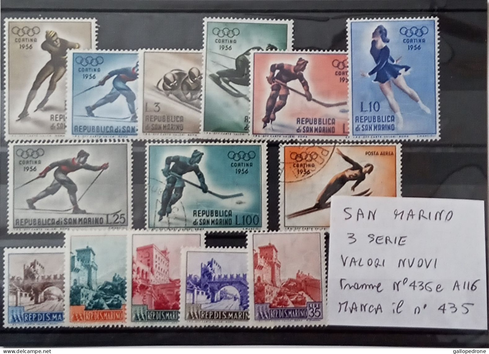 1955 San Marino, 13 Valori-3 Serie Francobolli Tranne N. 436, A116. Manca N. 435. Nuovi E Usati - Used Stamps