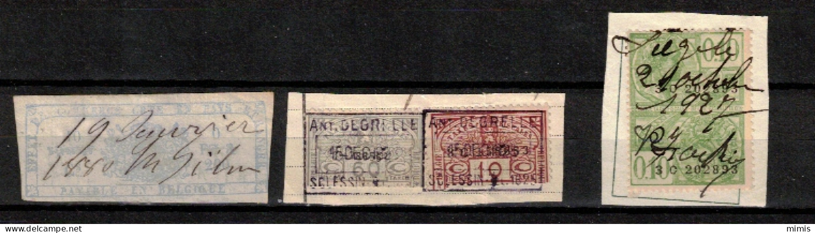 BELGIQUE      Différents Timbres Fiscaux - Stamps