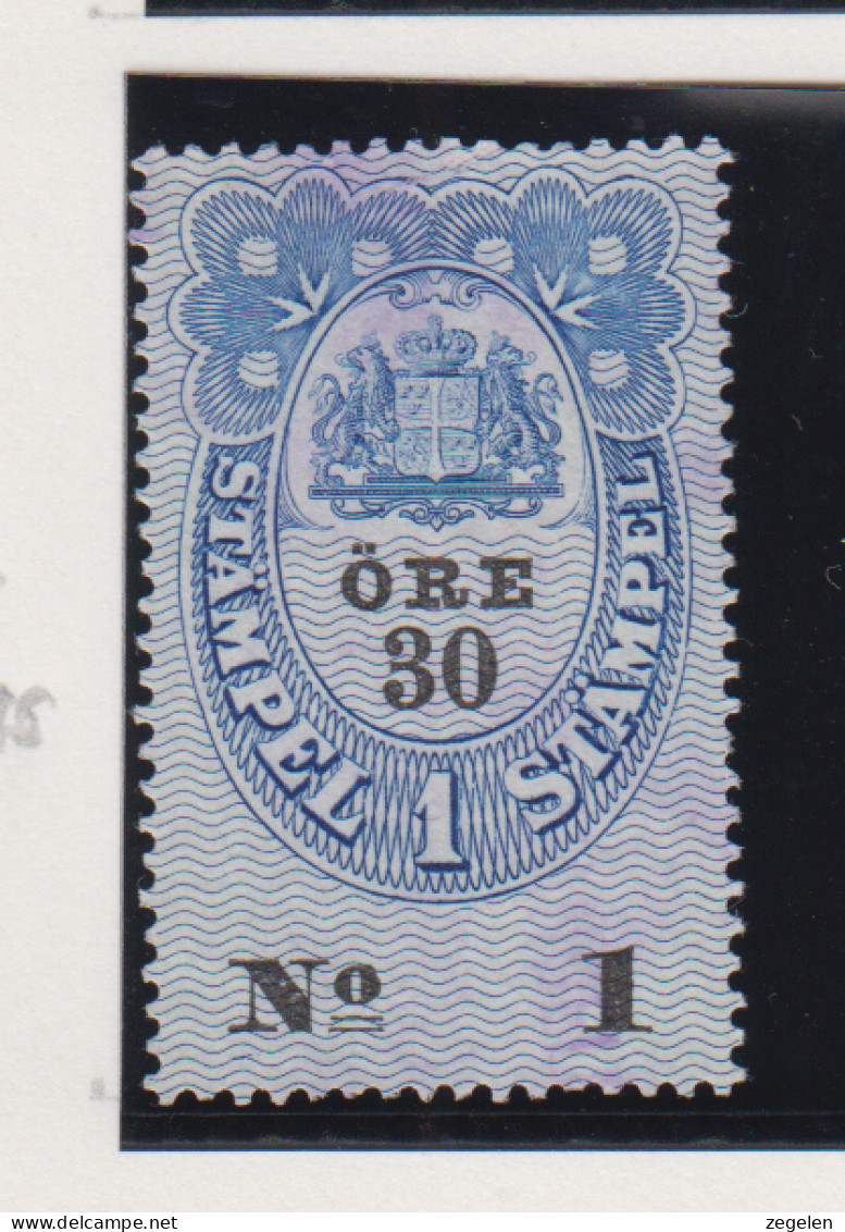 Zweden Fiskale Zegel Cat; J.Barefoot  Fondstaempel(Bill Of Exchange) 6 - Revenue Stamps