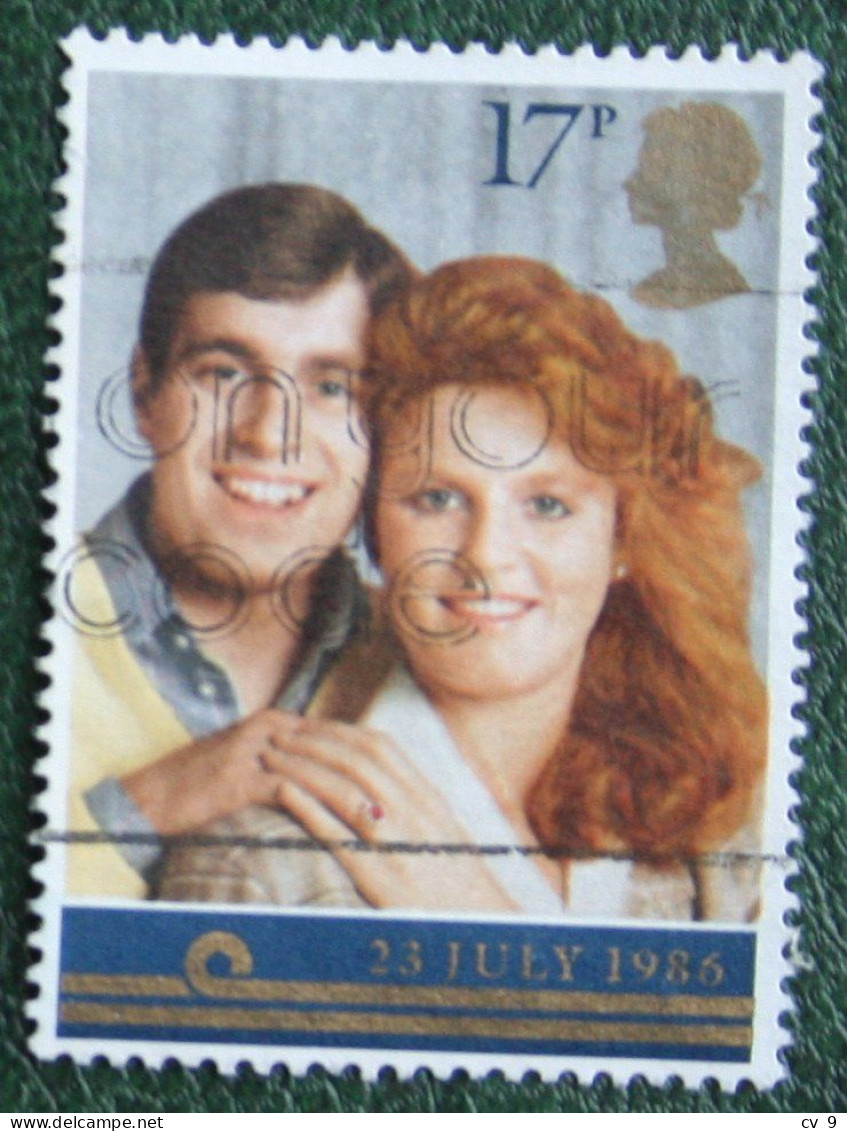 Andrew And Sarah Ferguson Mi 1082 1986 Used Gebruikt Oblitere ENGLAND GRANDE-BRETAGNE GB GREAT BRITAIN - Used Stamps