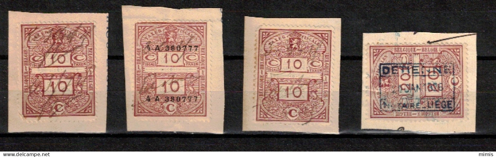 BELGIQUE      Différents Timbres Fiscaux - Postzegels
