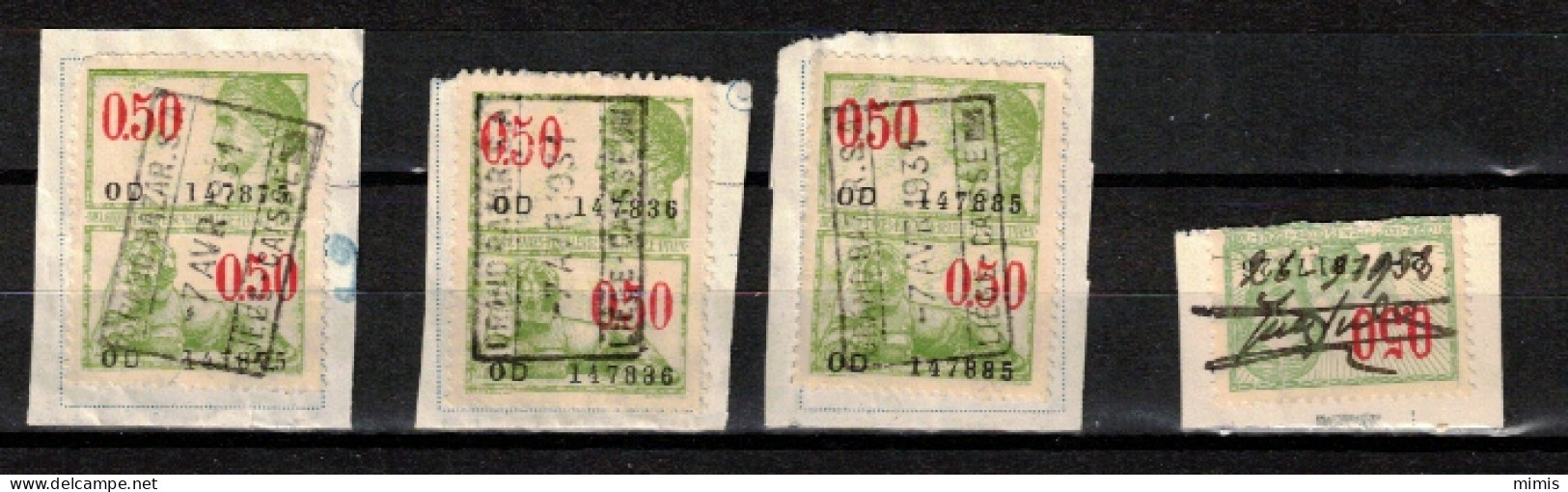 BELGIQUE      Différents Timbres Fiscaux - Sellos