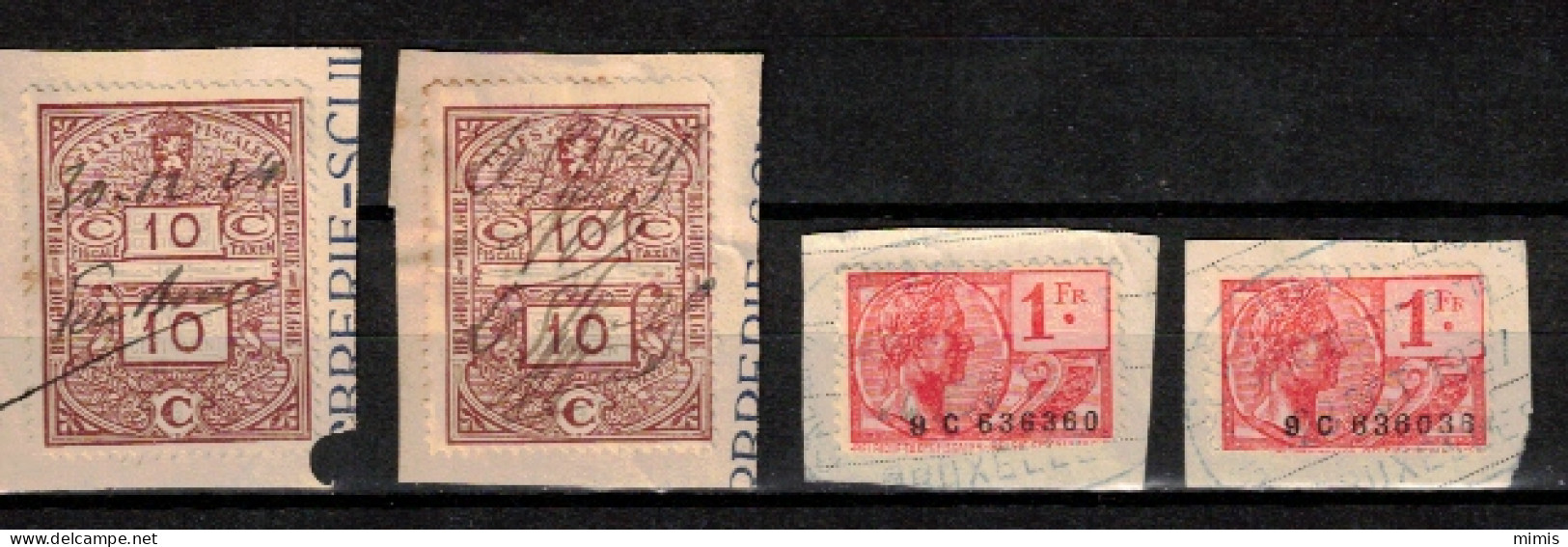 BELGIQUE      Différents Timbres Fiscaux - Postzegels