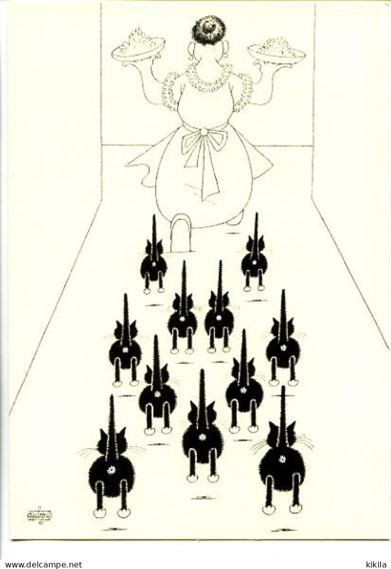 CPSM 10.5 X 15 Illustrateur  Albert DUBOUT Extrait De "Entre Chats"  Ed Du Livre 1962 - Dubout