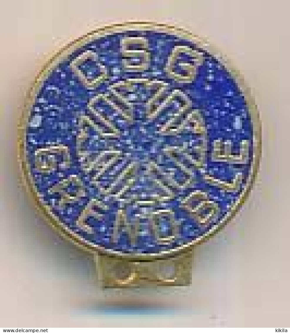 Broche Métallique Diamètre 18mm  " C.S.G. Grenoble " - Spille