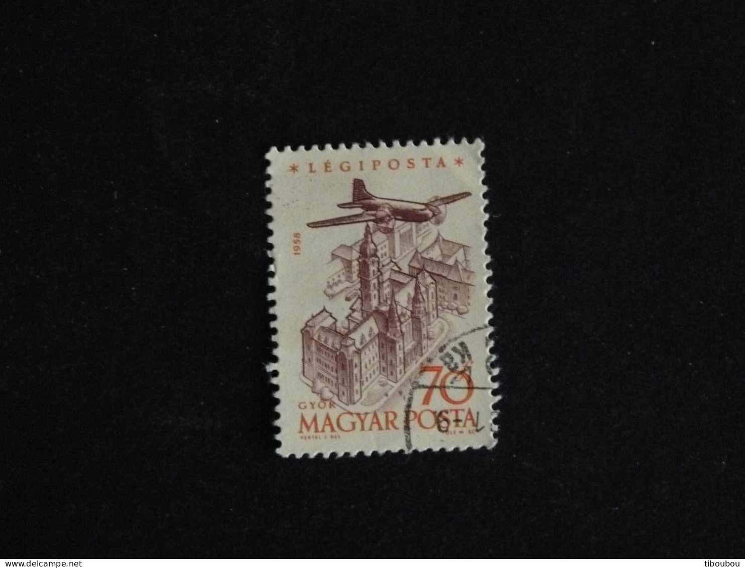 HONGRIE HUNGARY MAGYAR YT PA 215 OBLITERE - HOTEL DE VILLE DE GYOR - Used Stamps