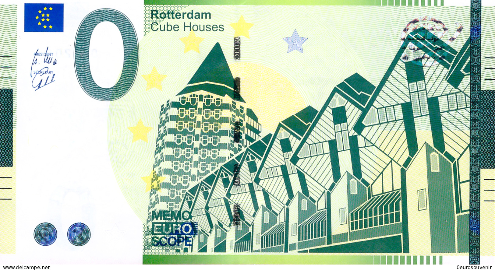 MEMO 0-Euro EAAA 234/1  ROTTERDAM CUBE HOUSES - Essais Privés / Non-officiels