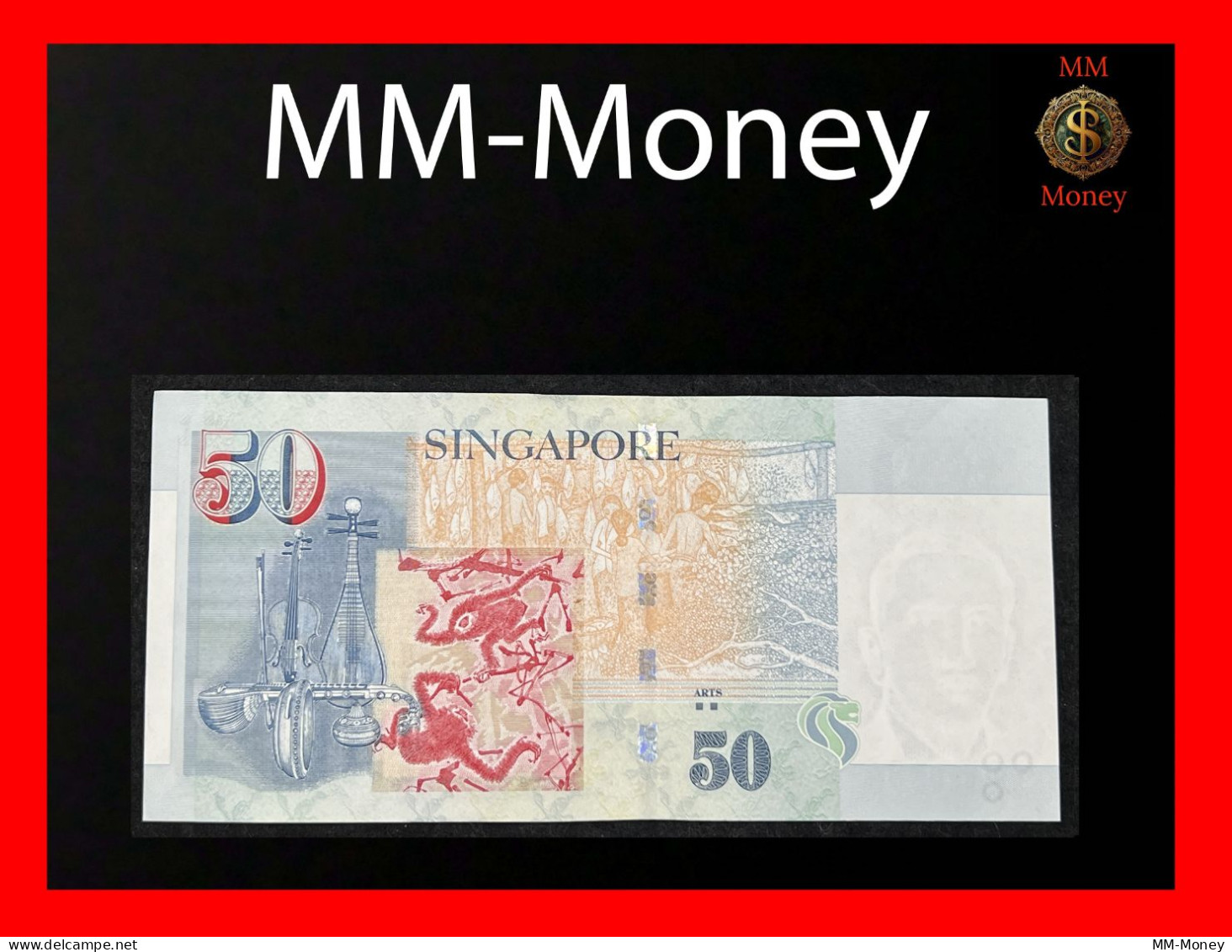 SINGAPORE  50 $  2010  P.  49 C  *MAS*  **two Squares Below ARTS On Back**   UNC - Singapour