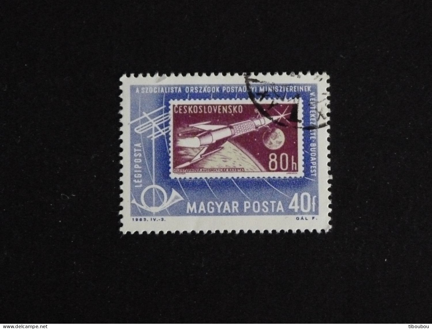 HONGRIE HUNGARY MAGYAR YT PA 260 OBLITERE - TIMBRE SUR TIMBRE BULGARIE TCHECOSLOVAQUIE CESKOSLOVENSKO - Used Stamps