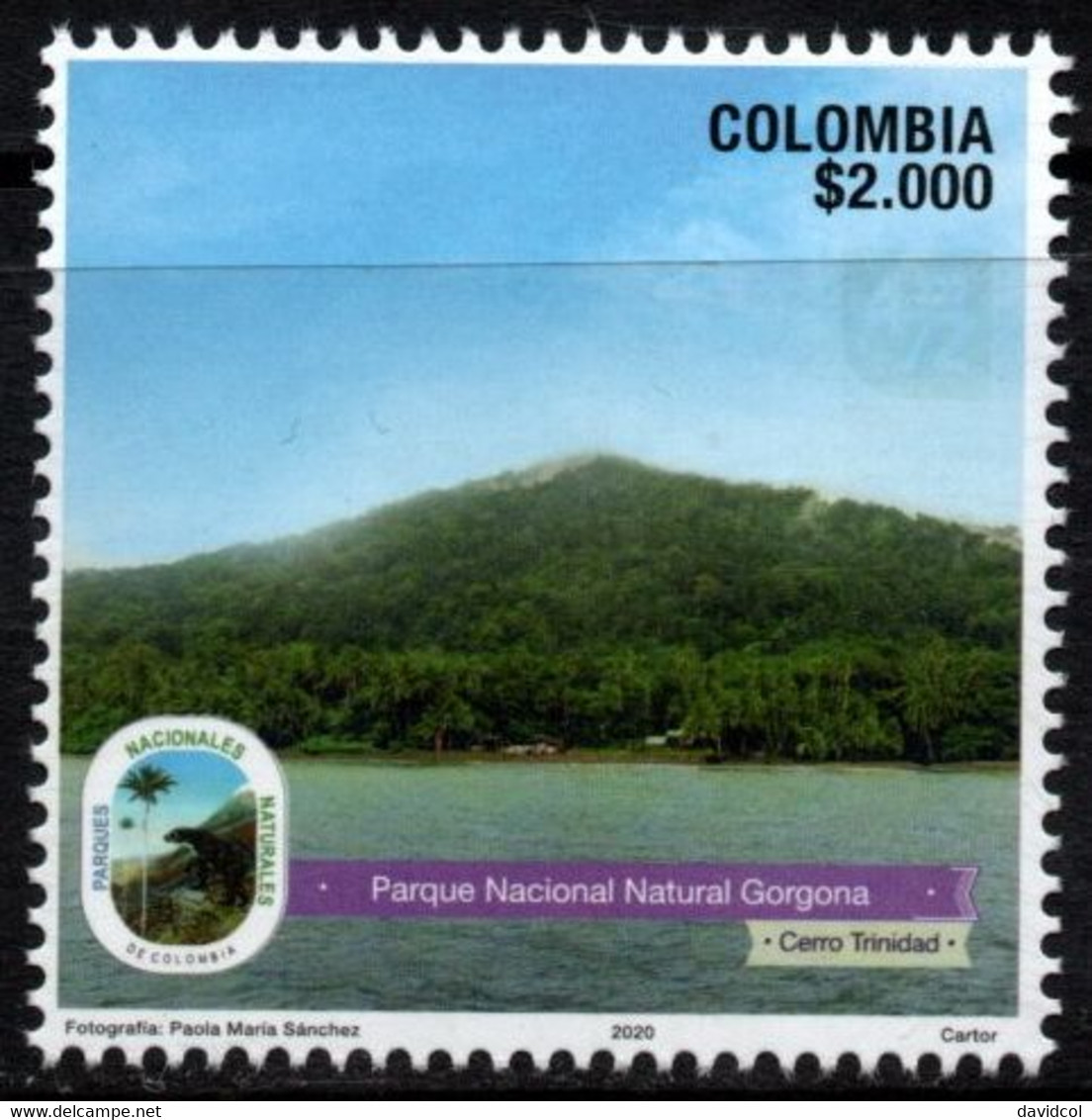 27H-KOLUMBIEN - 2020 -MNH – NATIONAL PARK "GORGONA" - NATURAL PARKS- VII ISSUE - Colombia