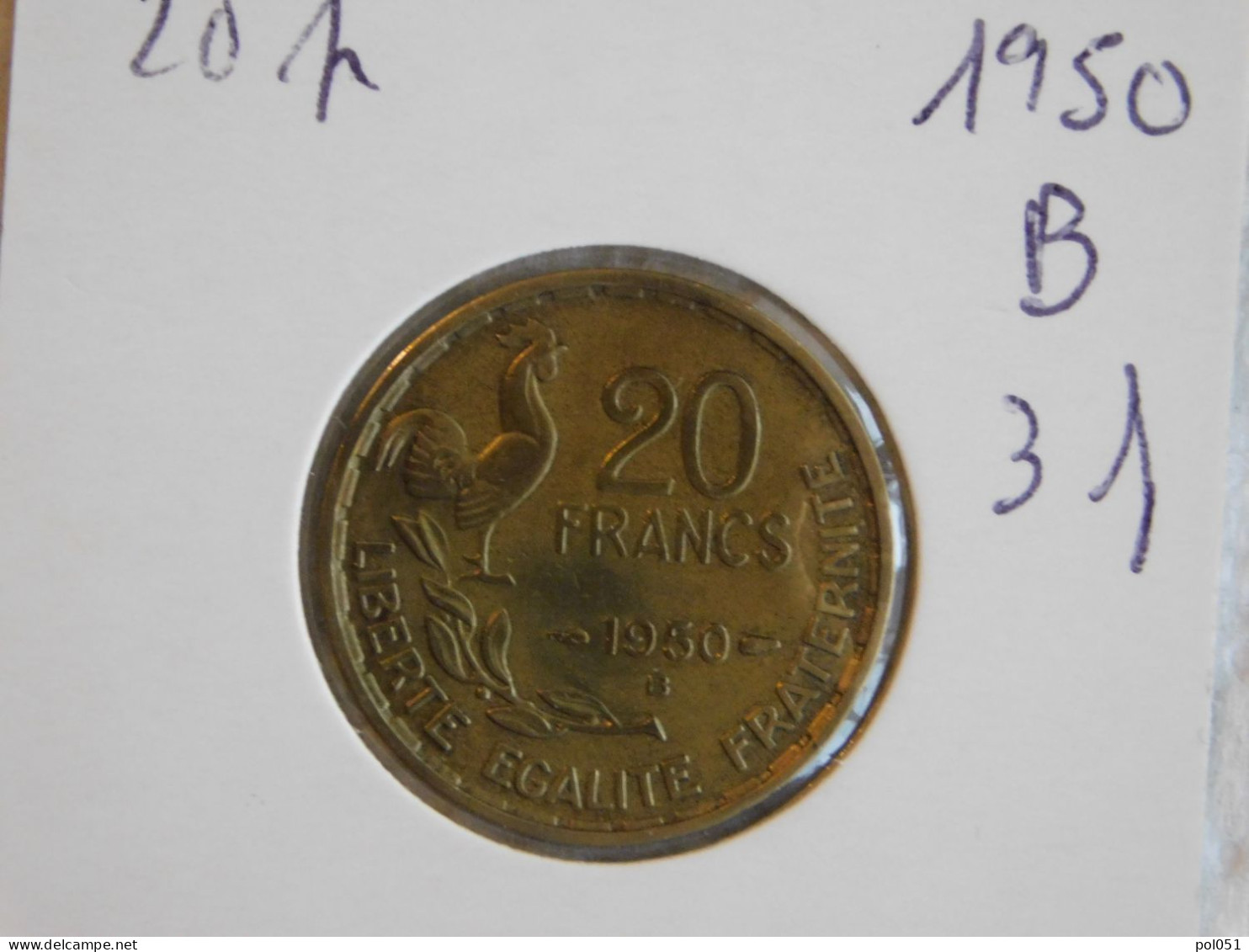 France 20 Francs 1950 B 3f 3 Faucilles G. GUIRAUD (1039) - 20 Francs