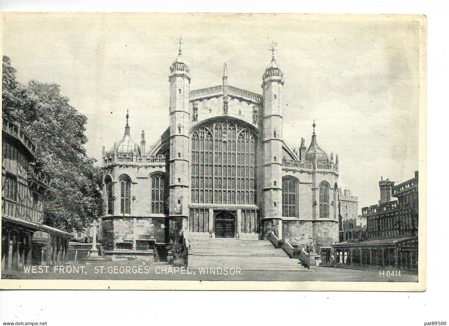 WINDSOR West Front St Georges Chapel / CARTE-PHOTO GLACEE Format CPA N° H8414 Silveresque, Valentines / NEUVE // RARE - Windsor