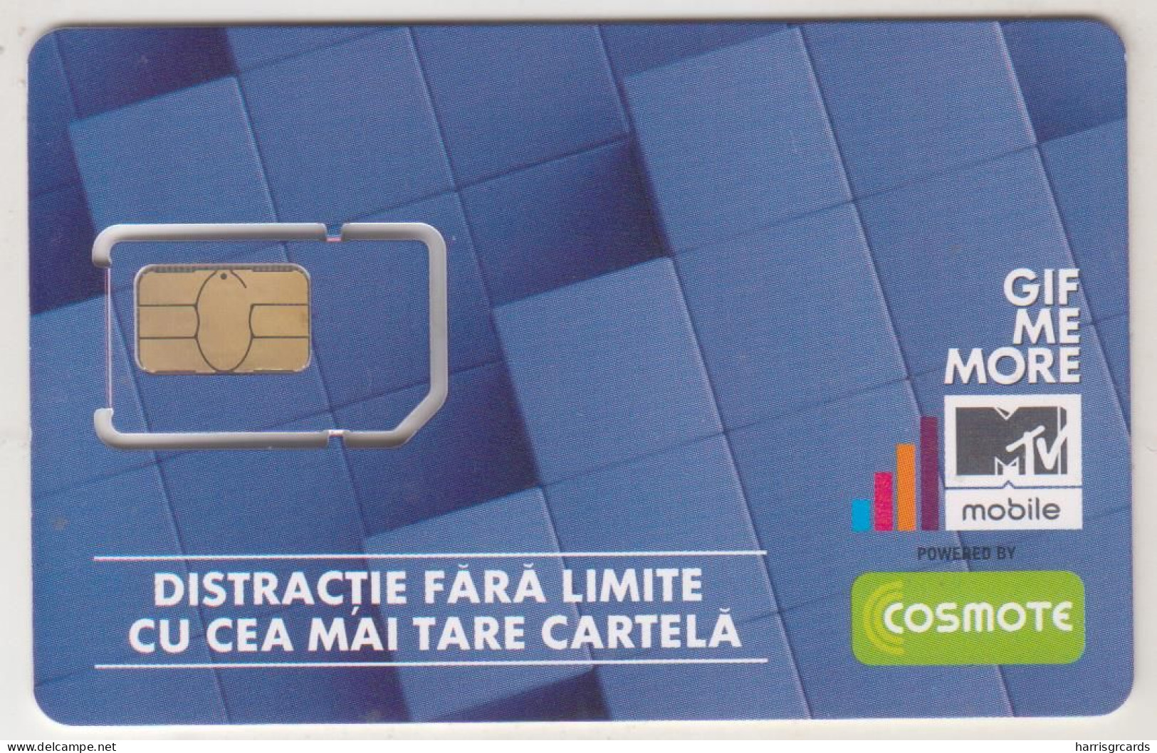 ROMANIA - Gif Me More MTv Mobile, Cosmote GSM Card, Mint - Roemenië