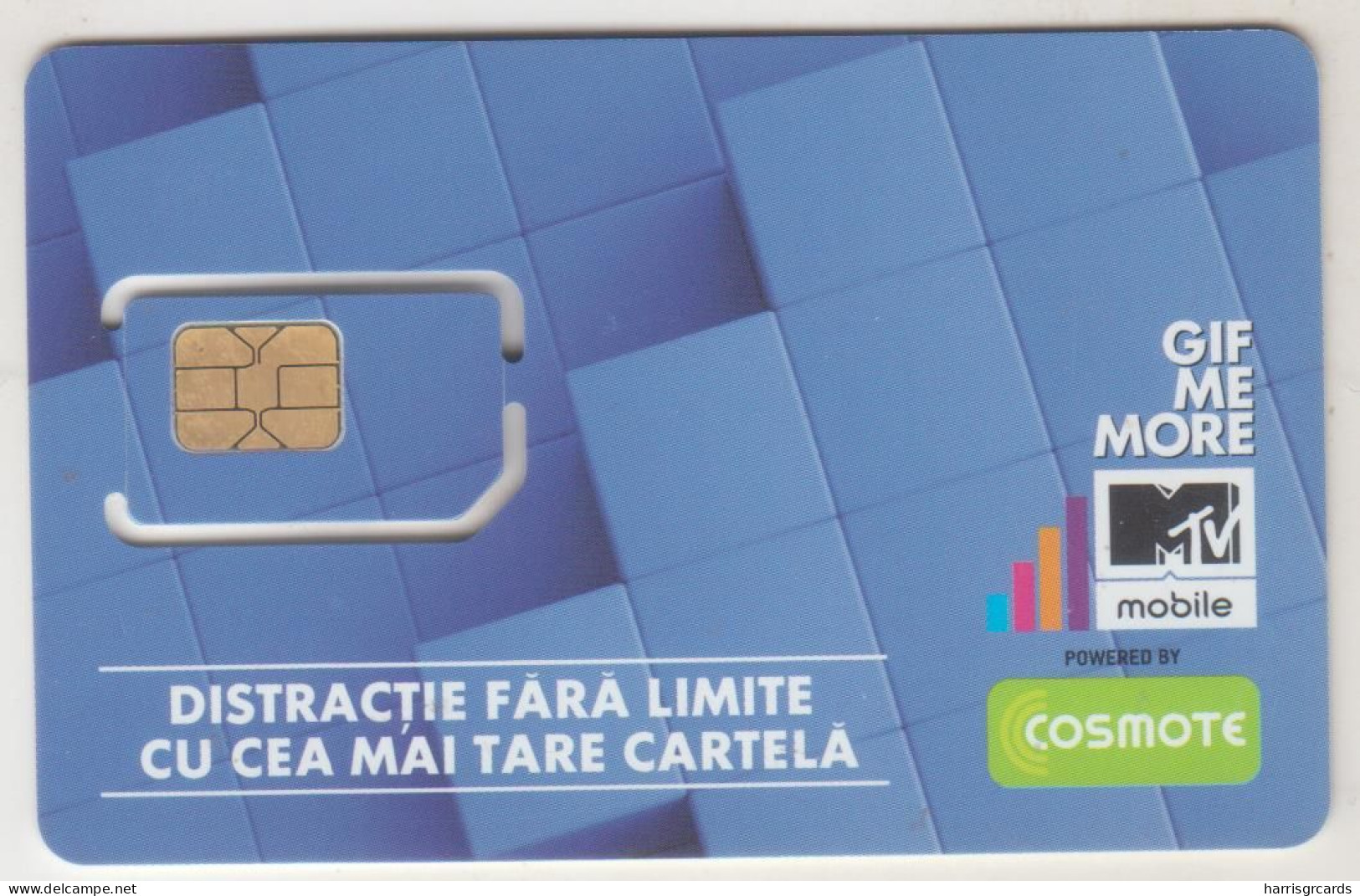 ROMANIA - Gif Me More MTv Mobile, Cosmote GSM Card, Mint - Rumänien