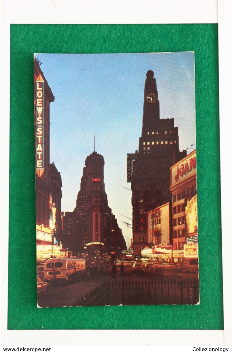 CARTOLINA POSTALE VIAGGIATA 1955 NEW YORK USA: TIMES SQUARE 0144 POSTCARD - Time Square