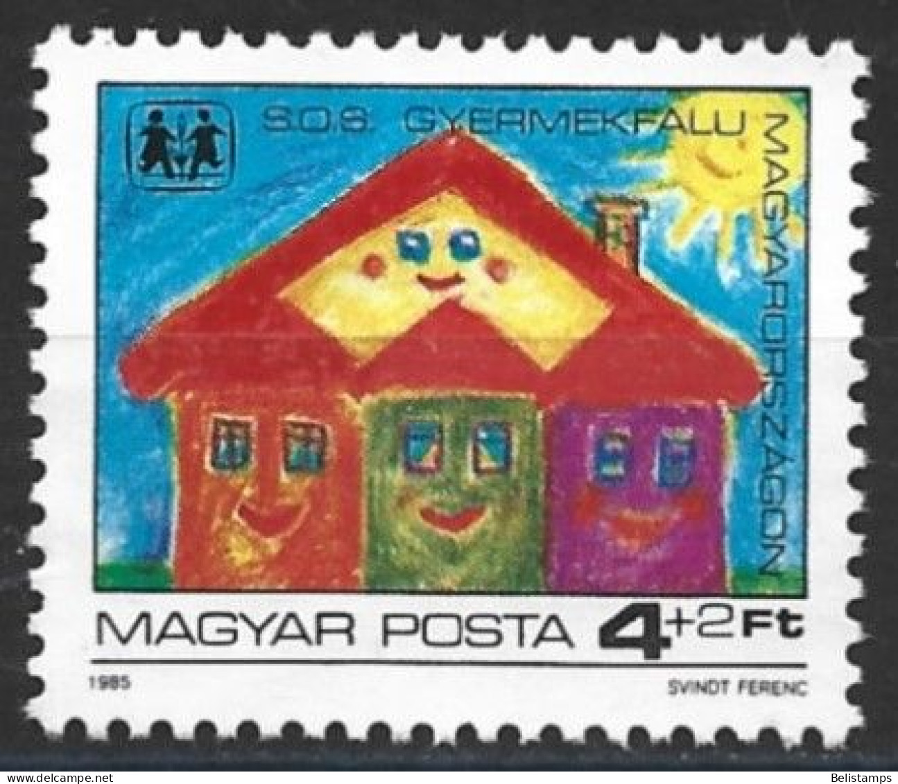 Hungary 1985. Scott #B335 (U) SOS Children's Village  *Complete Issue* - Oficiales