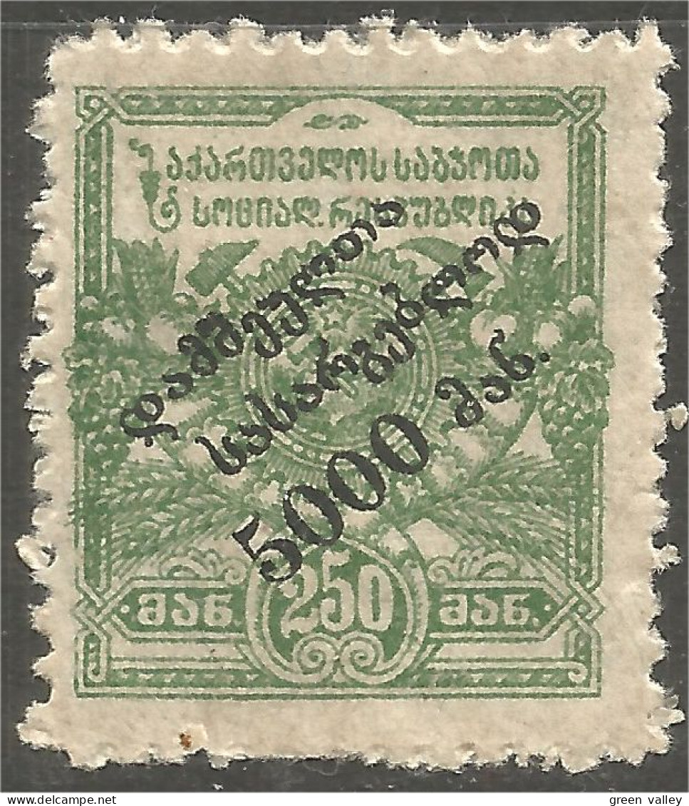 408 Georgia 1922 Semi-postal Surcharge 5000r On 250r MH * Neuf (GRG-37) - Georgien