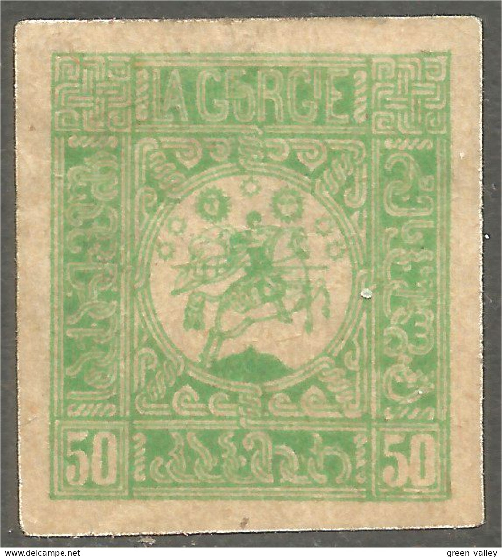 408 Georgia 1919 50K Vert Green MH * Neuf (GRG-30) - Georgia