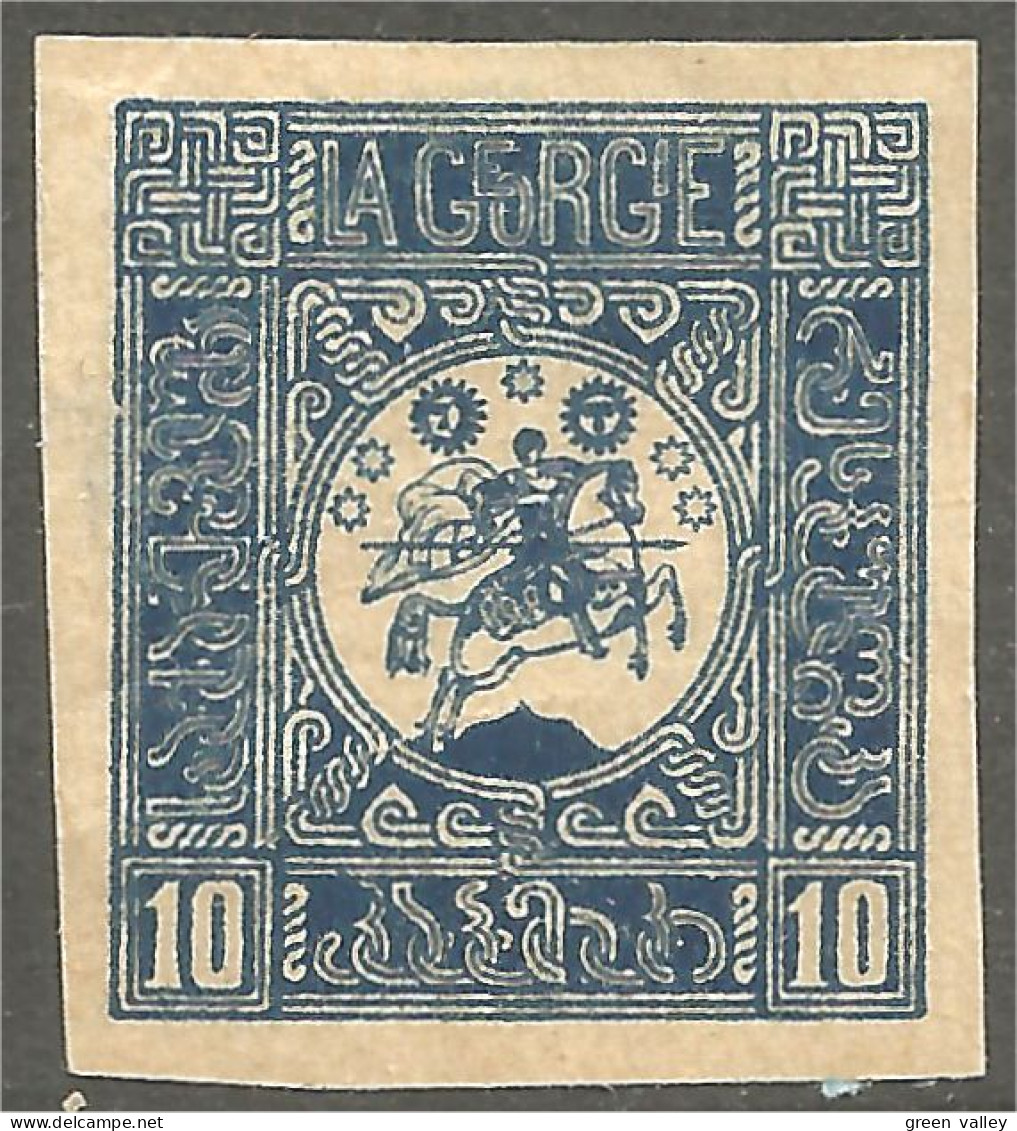 408 Georgia 1919 10K Bleu Blue MH * Neuf (GRG-24) - Georgië