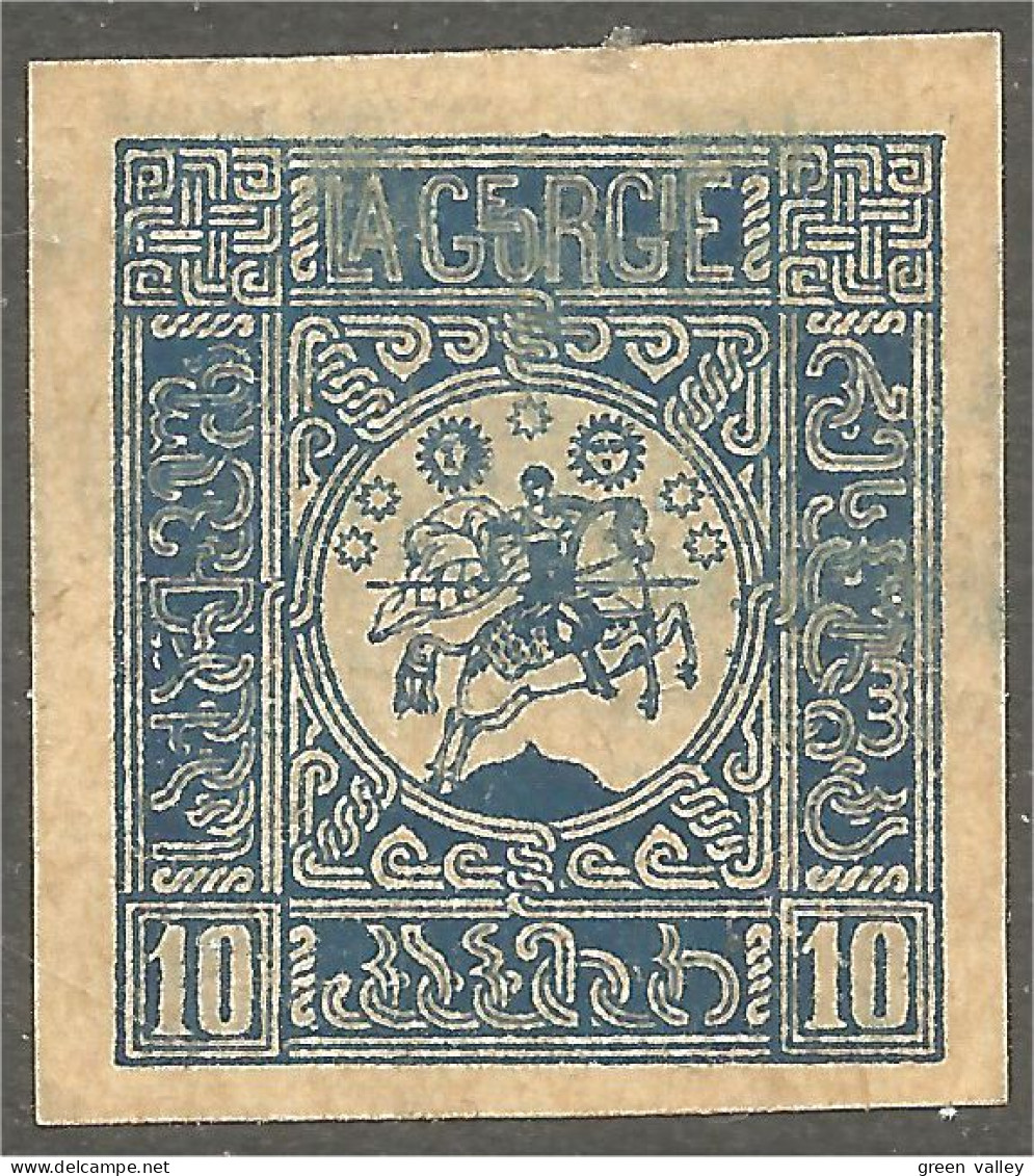 408 Georgia 1919 10K Bleu Blue MH * Neuf (GRG-25) - Géorgie