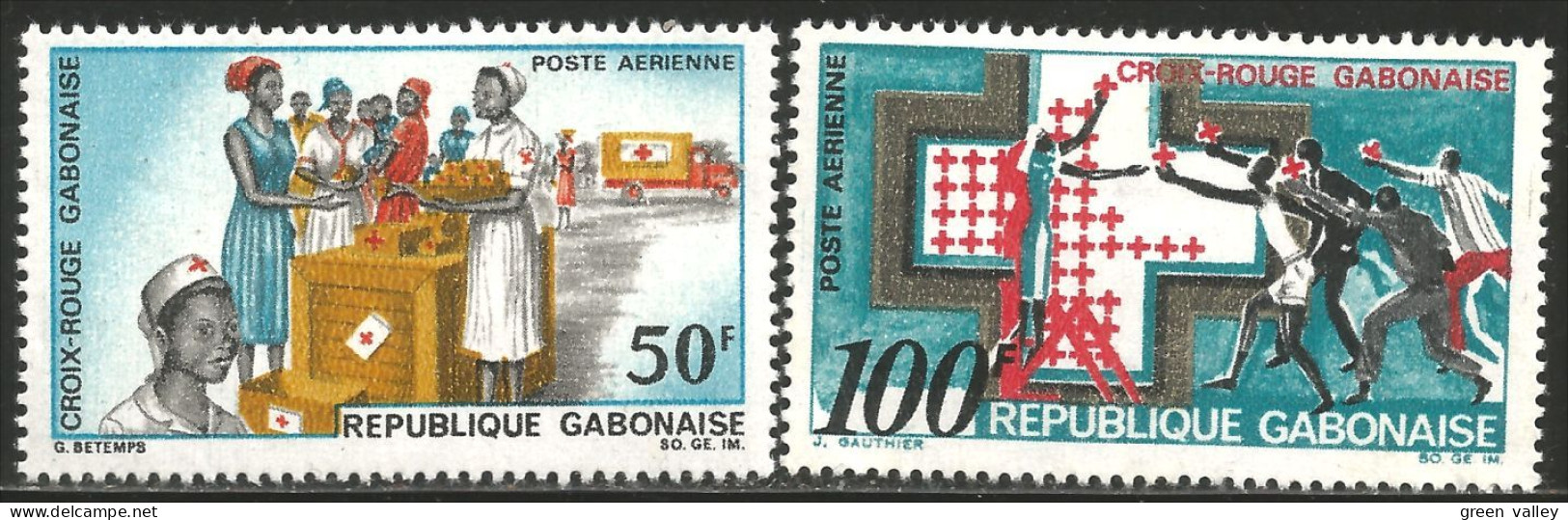 402 Gabon Croix Rouge Red Cross Rotkreuze MNH** Neuf SC (GAB-6) - Médecine
