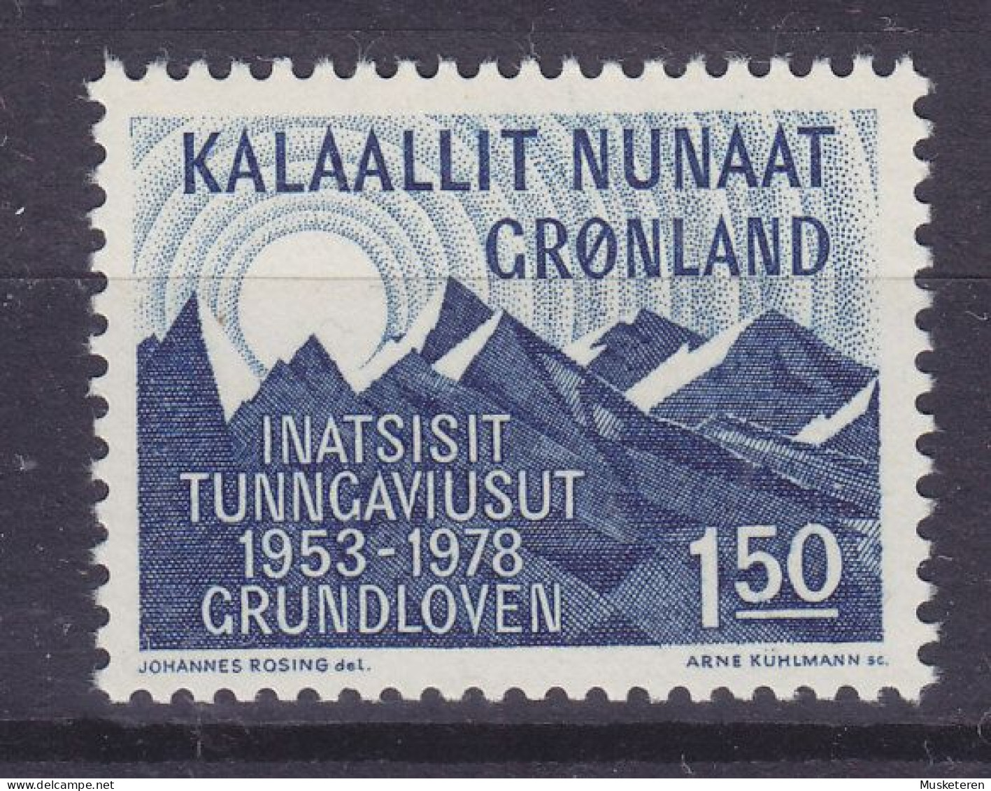 Greenland 1978 Mi. 109, 1.50 Kr Änderung Des Grundgesetzes In Dänemark, MNH** - Neufs